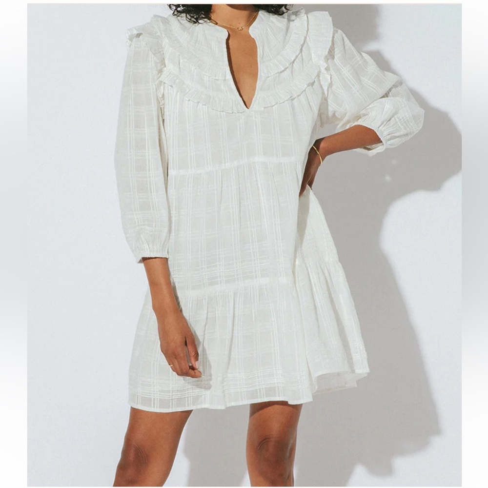 Cleobella Elliot Mini Dress Ivory Large NWT